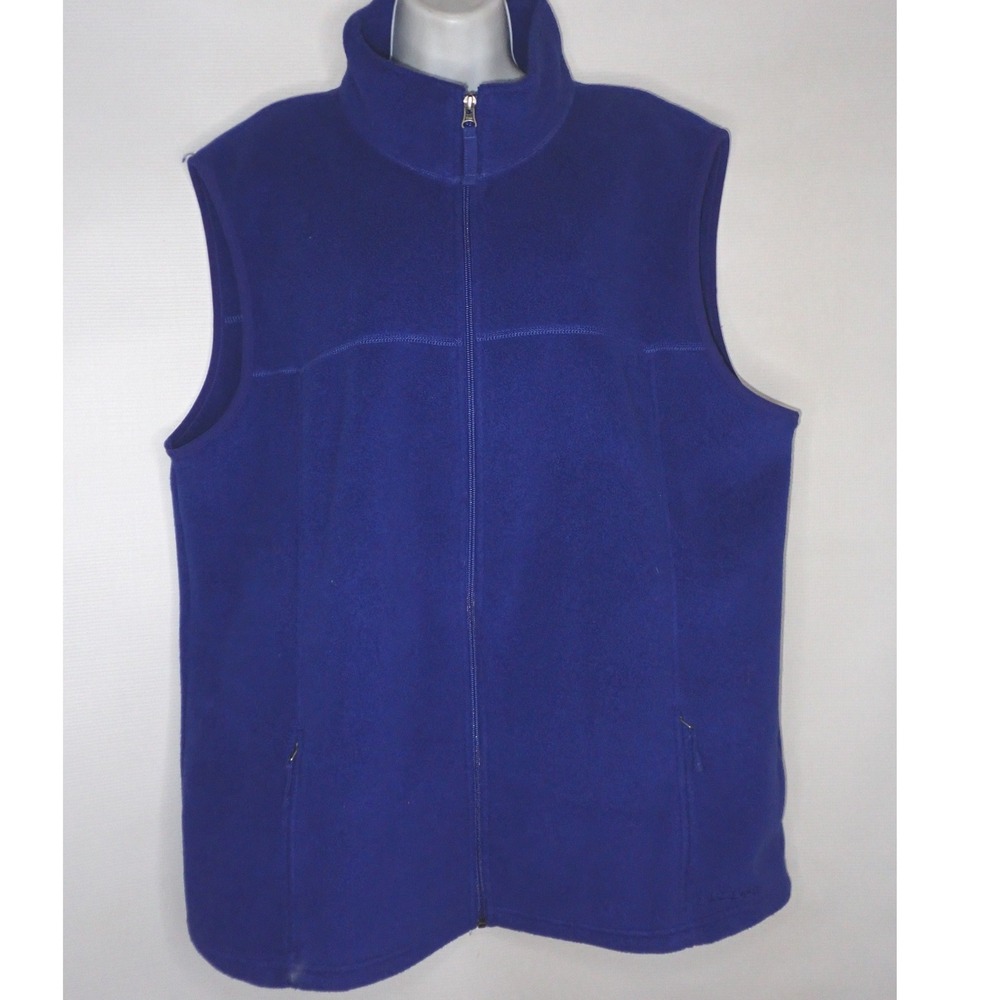 LL Bean Men's Blue Fleece Full Zip Vest Sleeveless  XL Tall vintage Gorpcore
